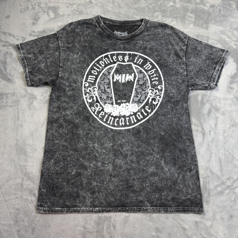 Motionless In White Shirt Mens Medium Reincarnate Tee‎ Band Metal Punk Soft Acid
